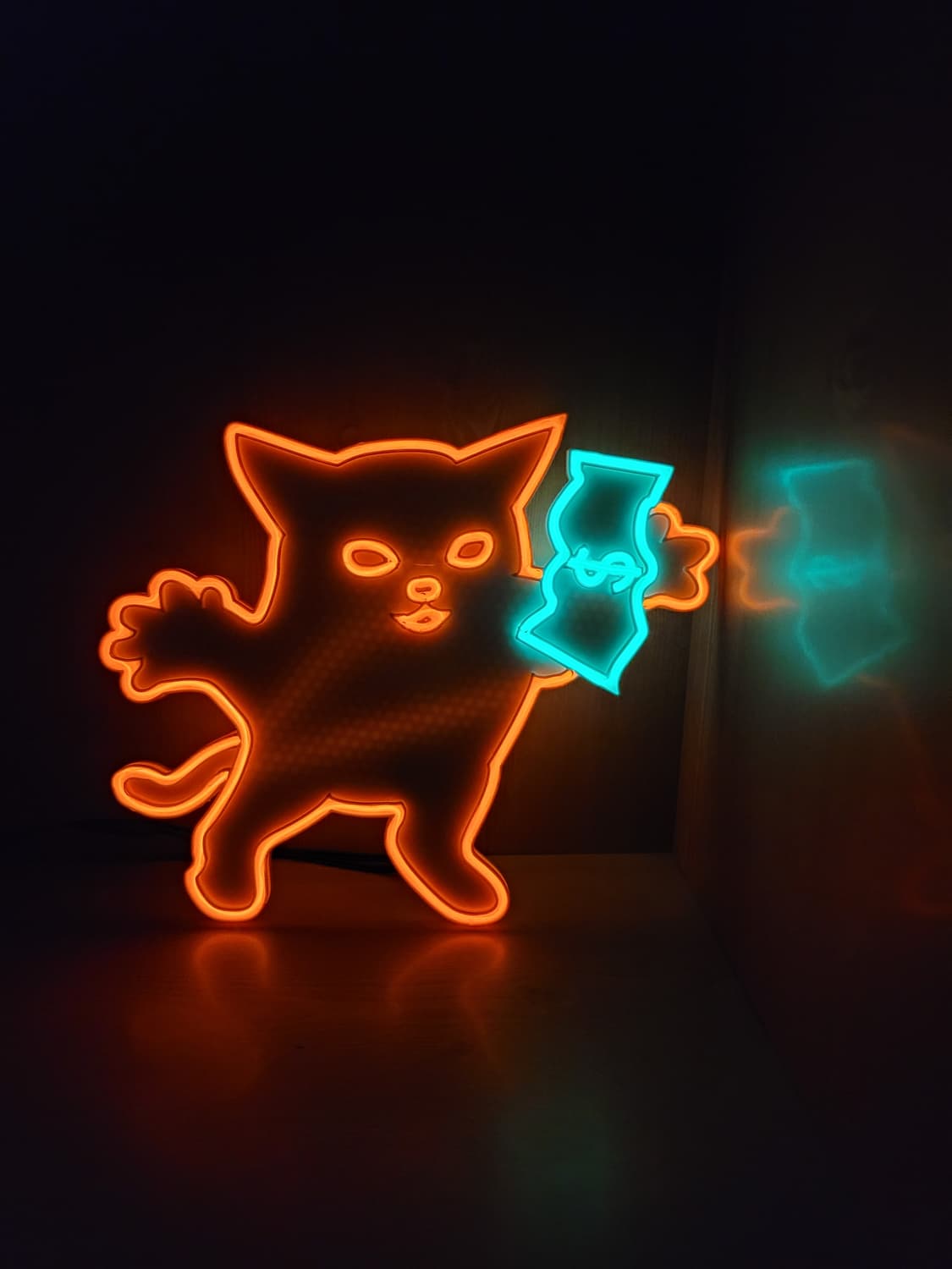 고양이 달러 네온사인 led 램프 무드등 조명 상품이미지4