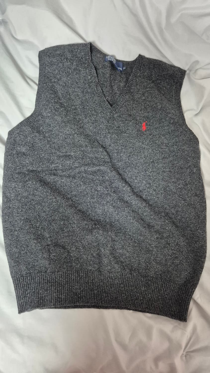 폴로 랄프로렌 울 니트조끼 챠콜 M 상품이미지1