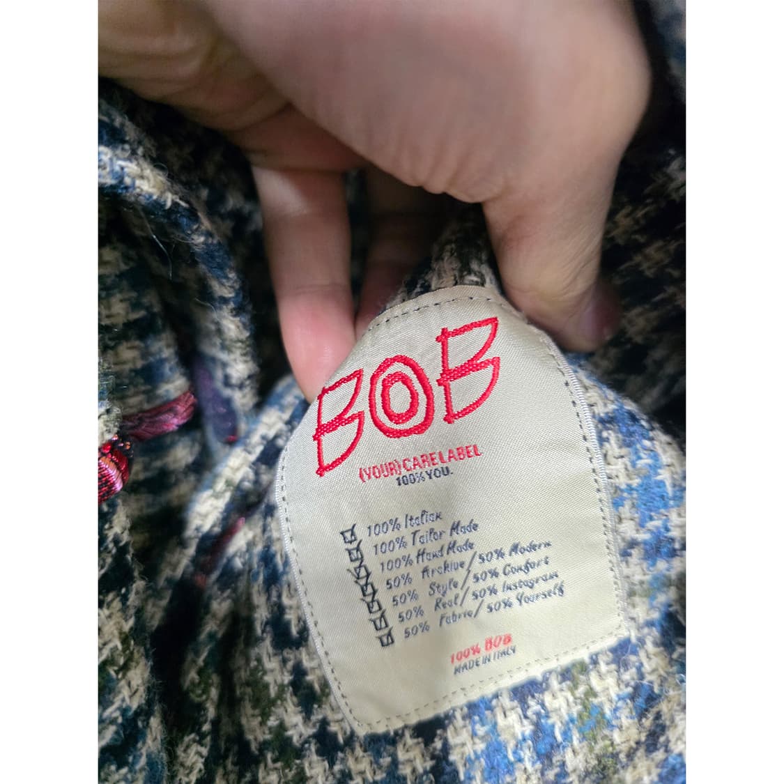 BOB 이태리 체크 블레이저 자켓 L 상품이미지2