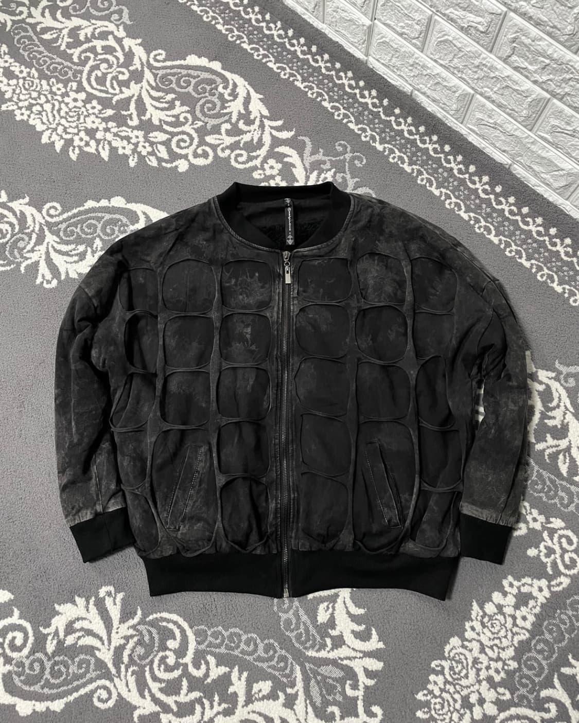 Ozz Croce 컷아웃 다잉 워시드 봄버 상품이미지1