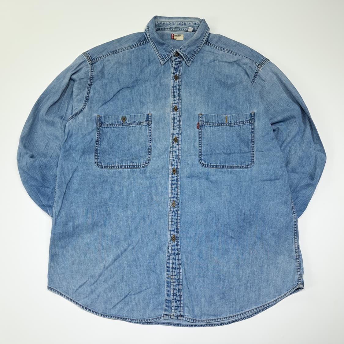 CL396 XL 리바이스 00s 코튼 라이트블루 데님셔츠 셔츠남방 상품이미지1