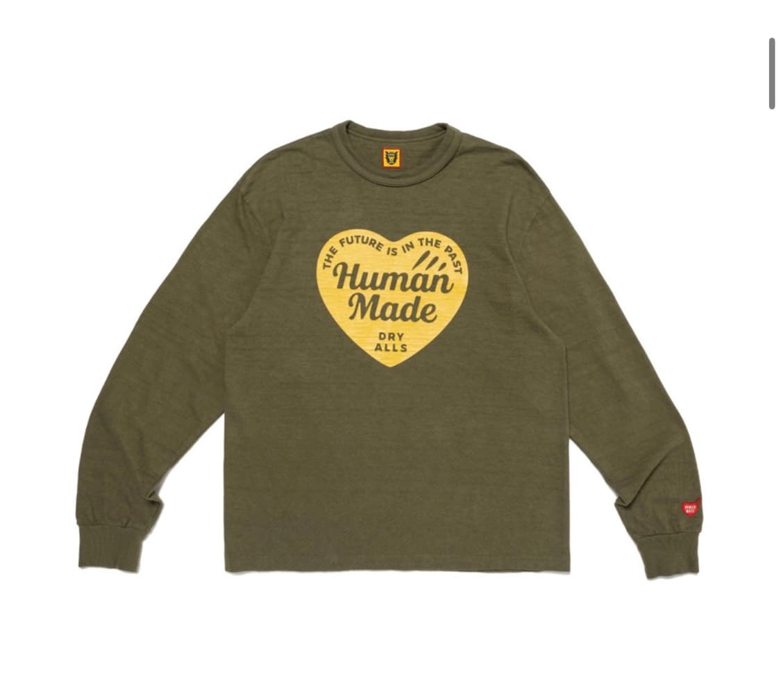 (내일까지만!!) 휴먼메이드 그래픽 롱슬리브 티셔츠 올리브 상품이미지1