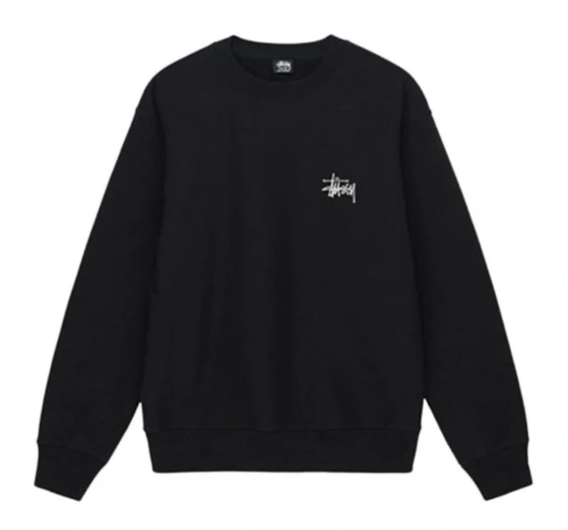 🖤[정품]스투시 베이직 크루넥 블랙 맨투맨🖤 상품이미지2