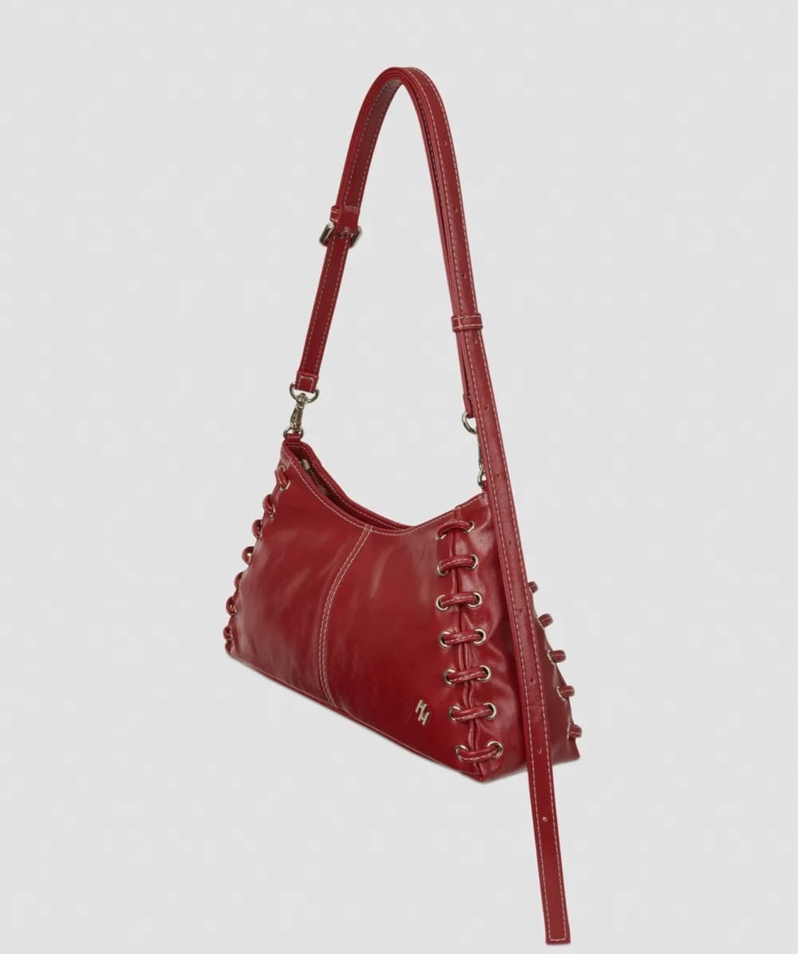 [택포](체인O)KHIHO EYELET-DETAIL BAG RED 상품이미지3