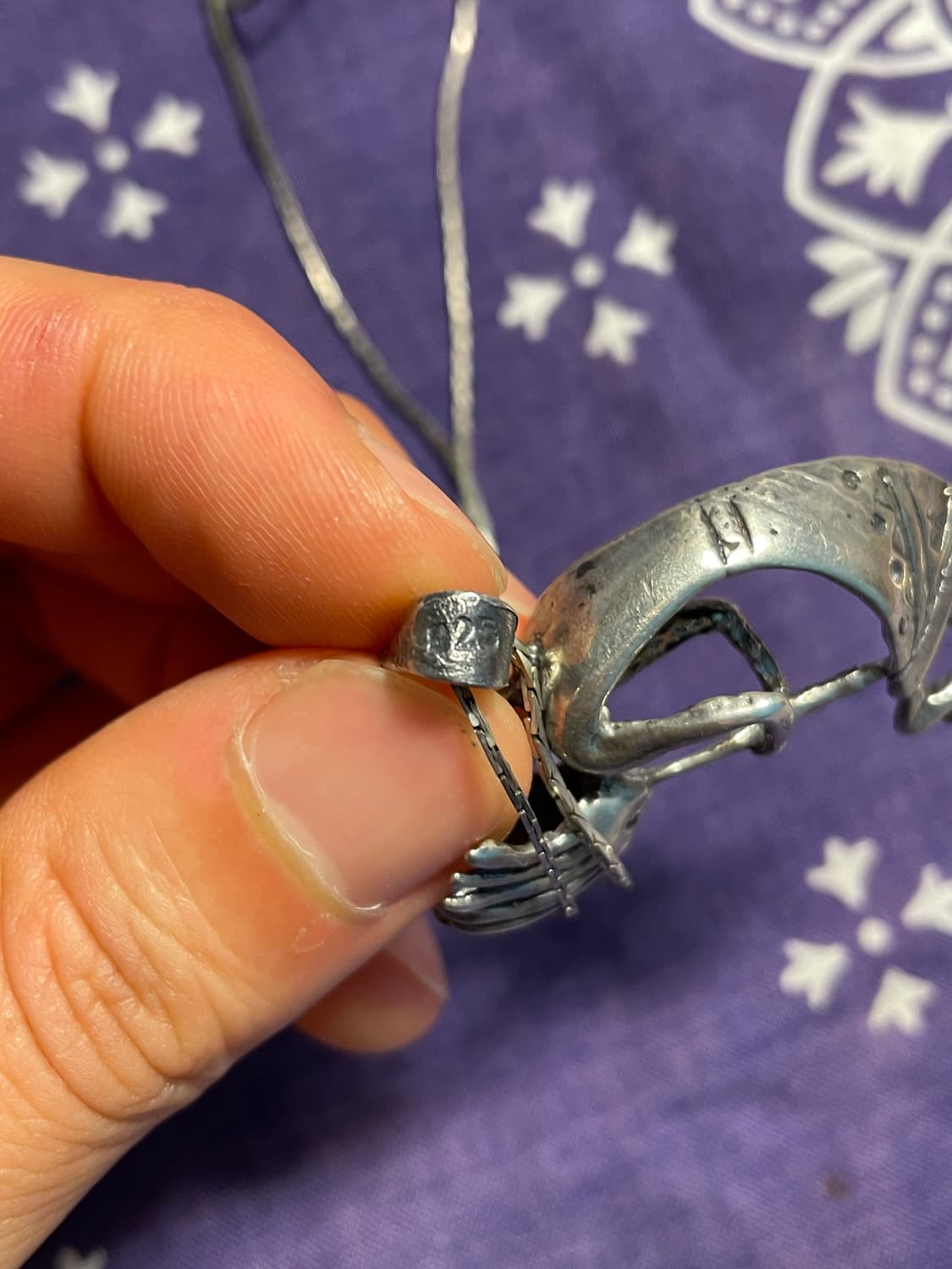 Navajo 925 Silver Kokopelli Necklace 상품이미지6