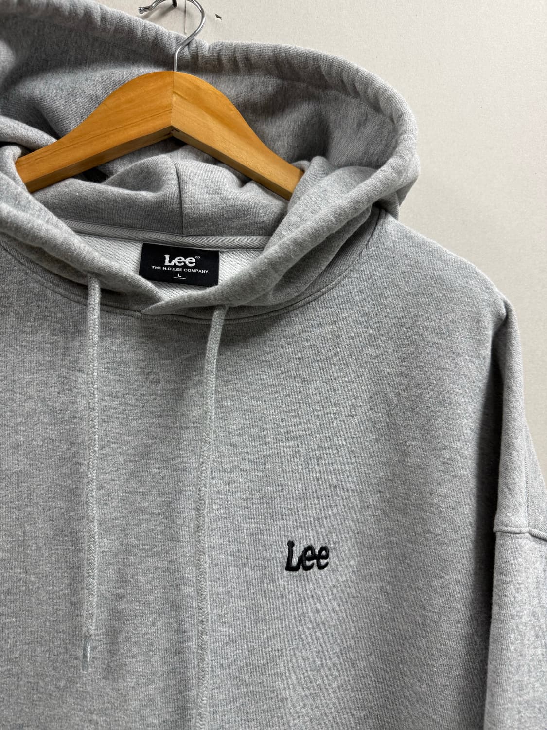 남성 100-105 / Lee 후드티 스몰로고 그레이 상품이미지3