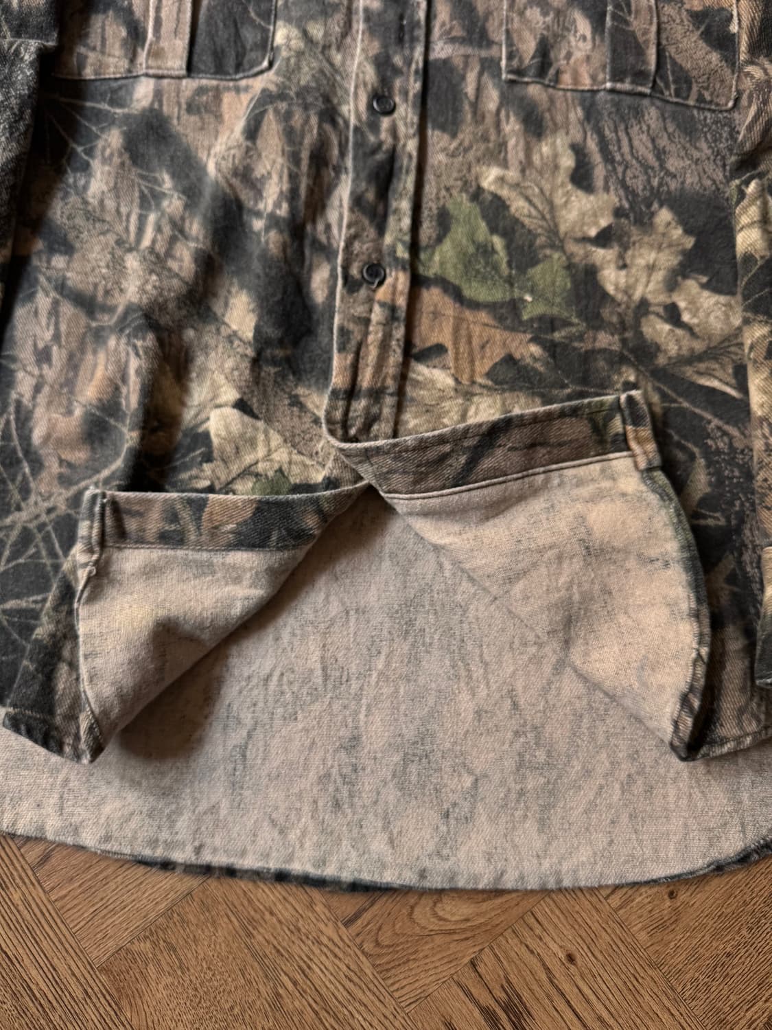 [L]90's REDHEAD USA Made 트리 카모 샤모아 헌팅 셔츠 상품이미지4