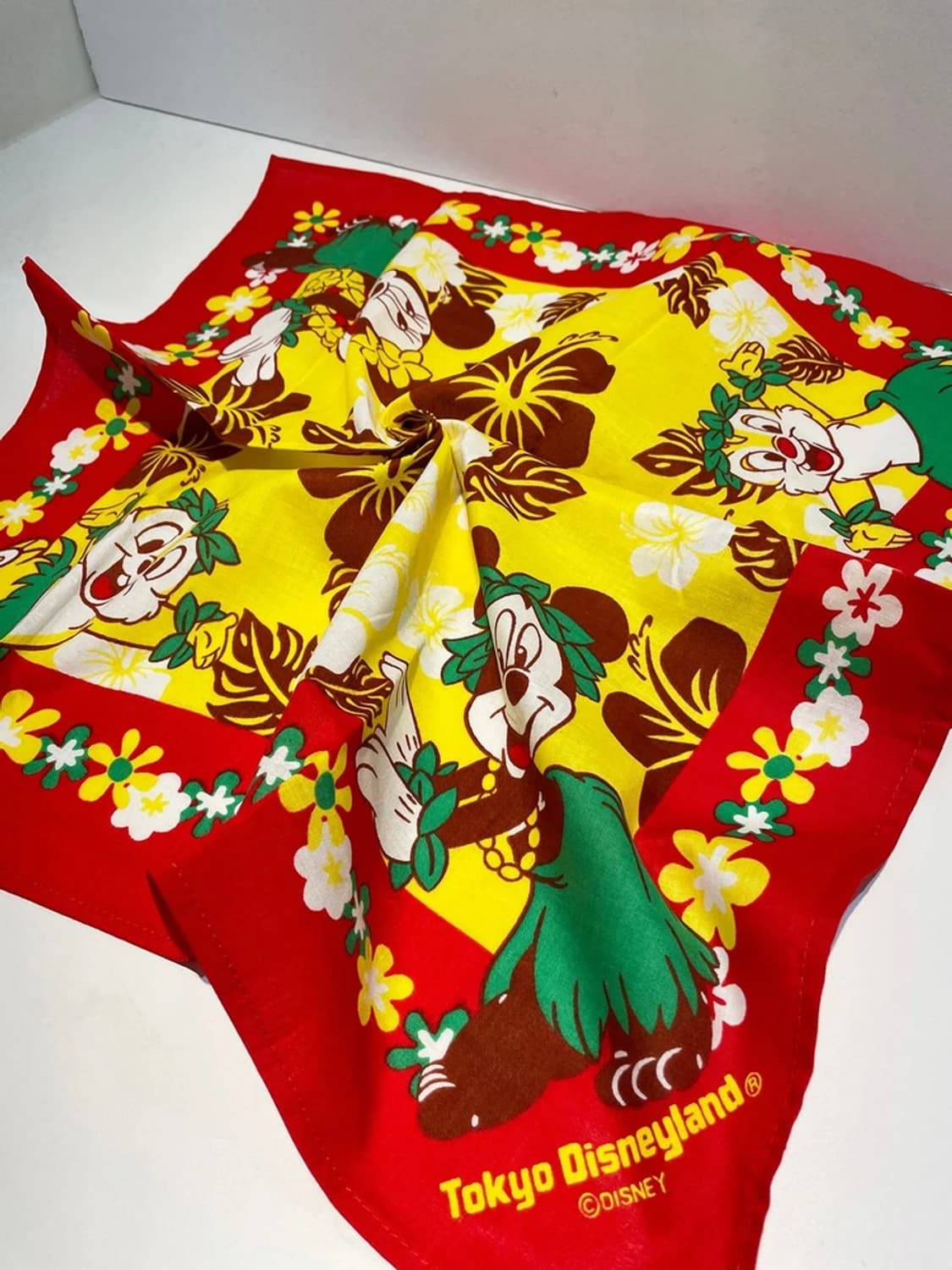 도쿄 디즈니 랜드 미키마우스 하와이안 쁘띠 손수건 A1366 상품이미지2