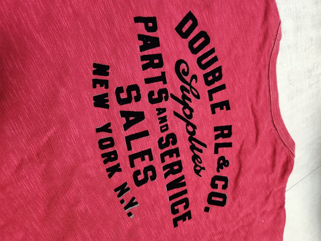 [M 새상품] RRL 바이크 티셔츠 레드 버건디 상품이미지7