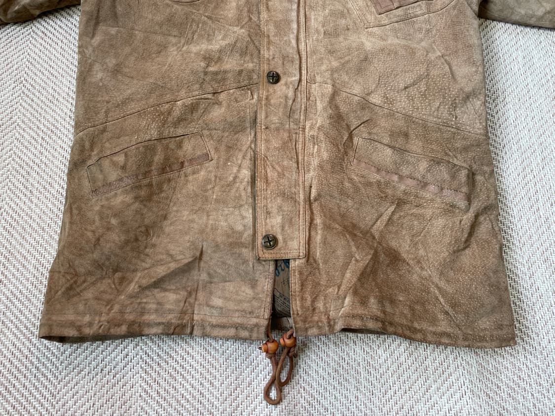 Inddio 빈티지 스웨이드 레더 헌팅 자켓 J03245 상품이미지5