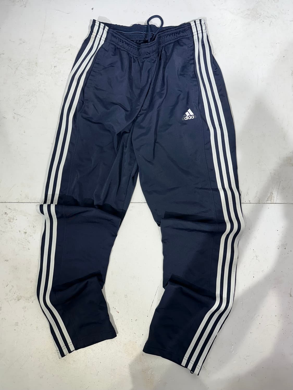 아디다스 네이비 화이트 삼선 와이드 팬츠 L 상품이미지4