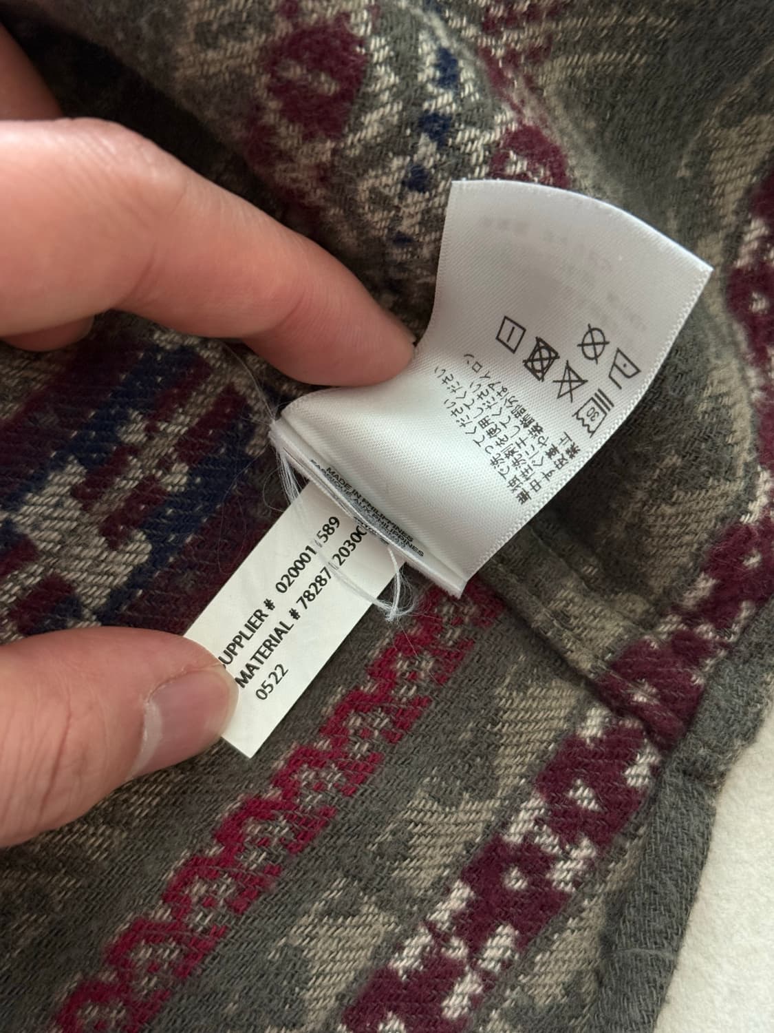 RRL 스웨이드 패치 자카드 오버셔츠 L 상품이미지3