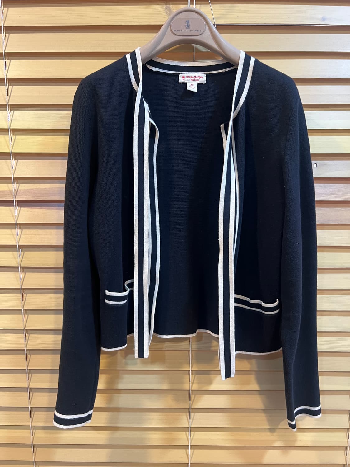 브룩스브라더스 여성 네이비 타이넥가디건 오픈가디건 상품이미지3