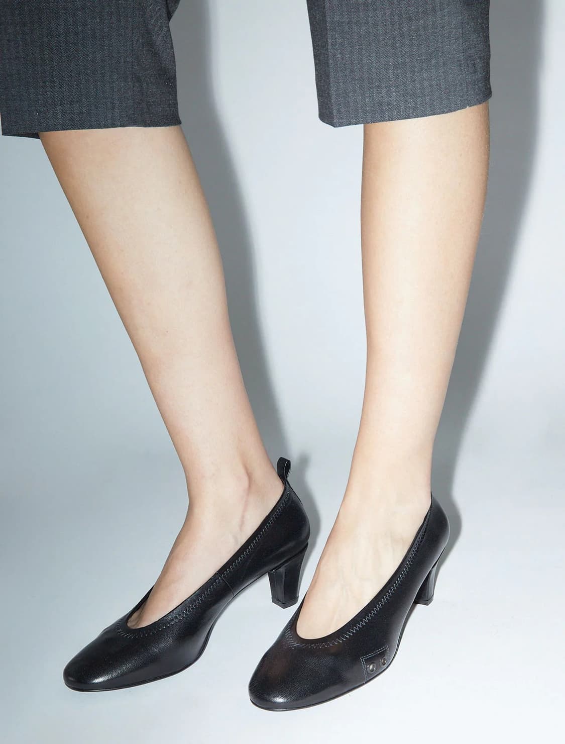 (36,37,38) 팔로마울 UMA 펌프스 힐/ 블랙 상품이미지1