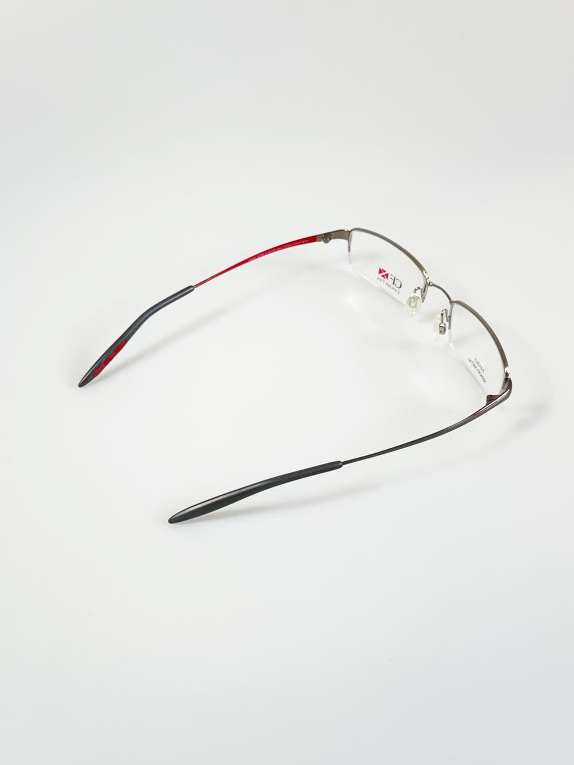 CONCEPT FLEX 실버 반무테 스퀘어 메탈 빈티지 안경 상품이미지4