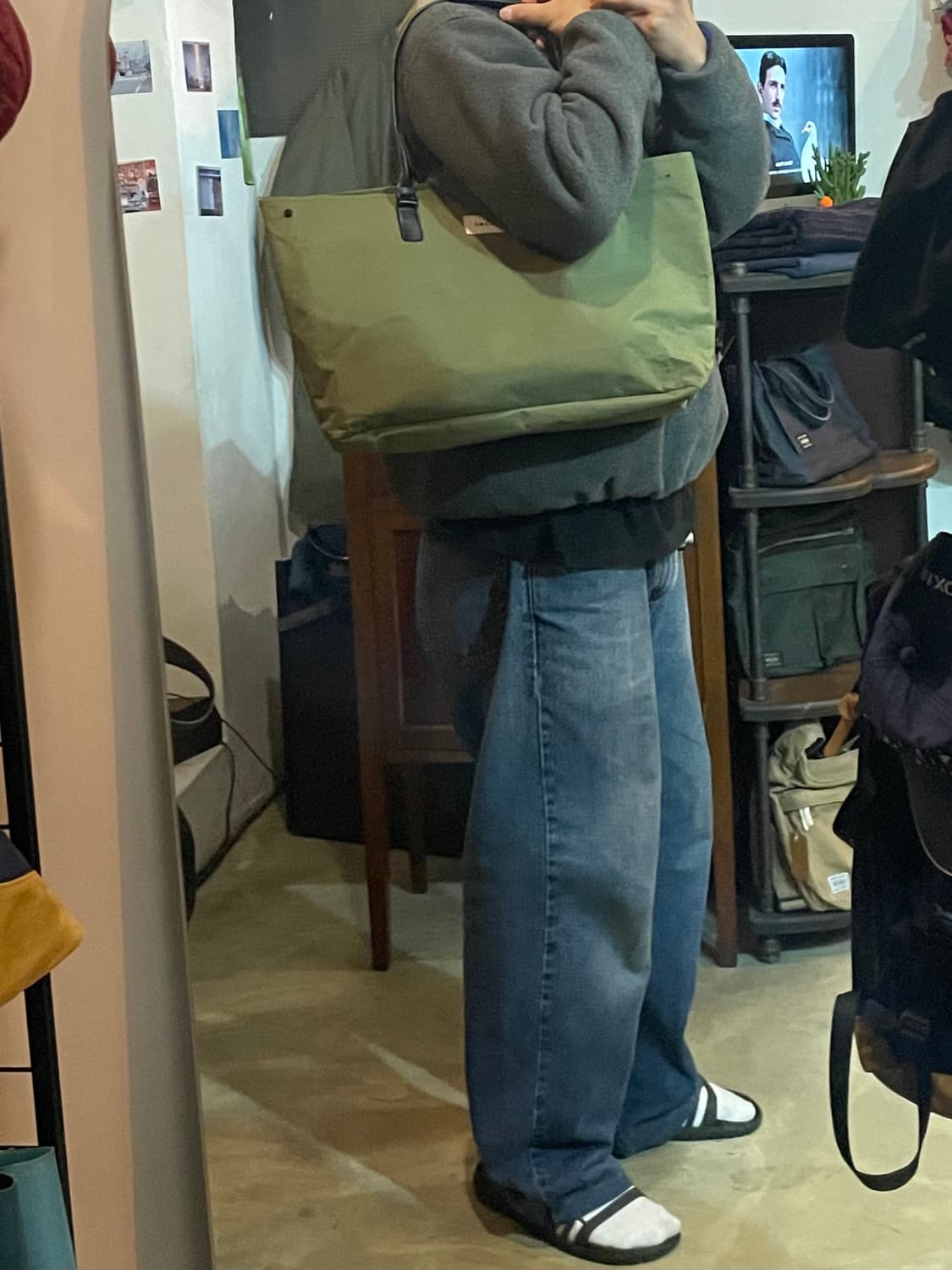 Beams 숄더백 카키 상품이미지1