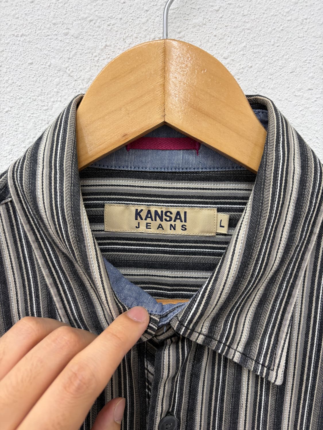 KANSAI JEANS 스트라이프 셔츠 상품이미지3