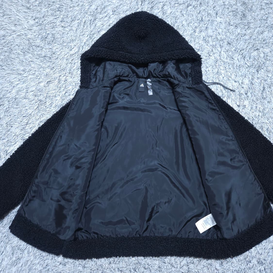 아디다스) XS 여자 후리스집업 뽀글이 후드집업 / 왕눈이샵 상품이미지8