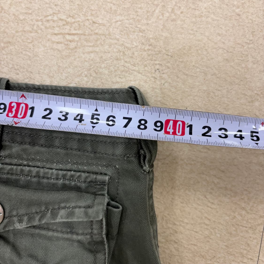 빈티지 카키 카고 하프팬츠 상품이미지5