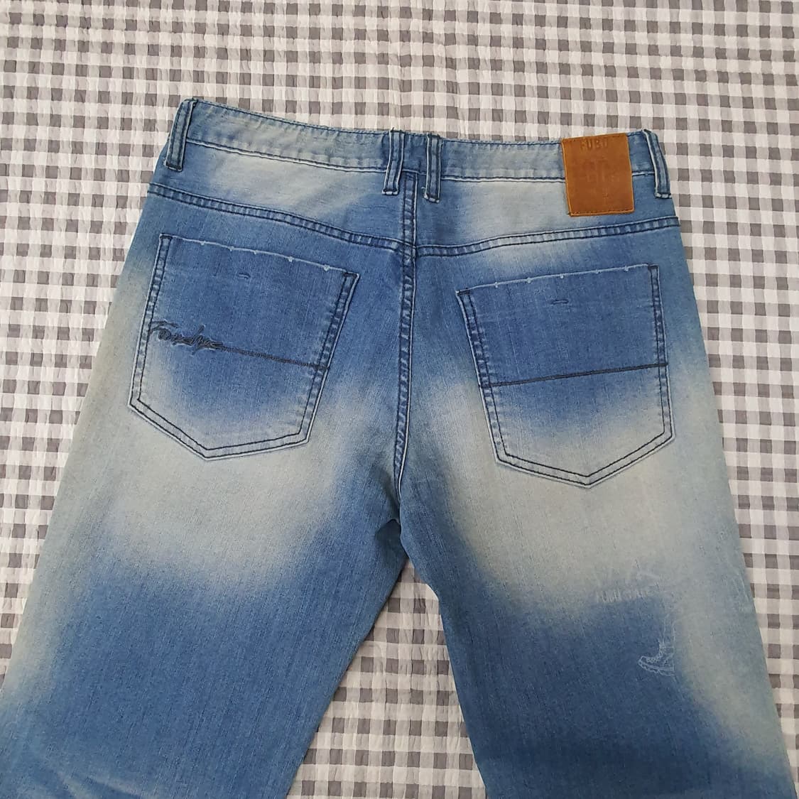 후부 와이드 데님 청바지 남자30 상품이미지5