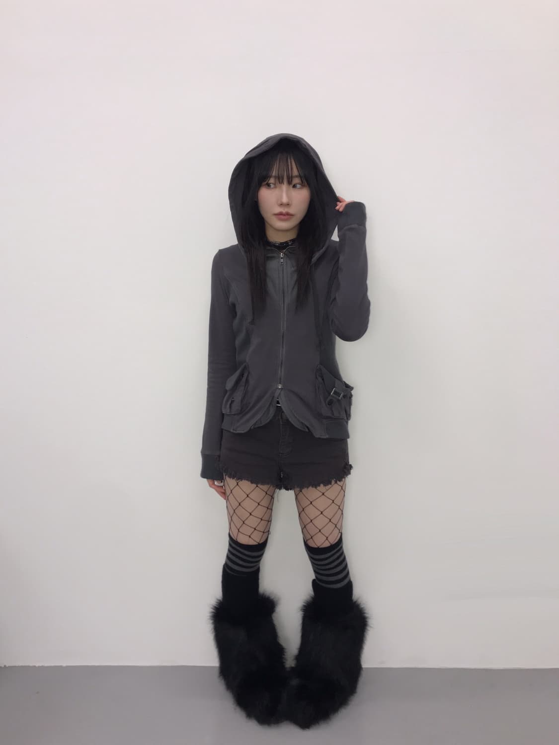 'HEAVEN and Earth' Hooded Layered Jacket 상품이미지3