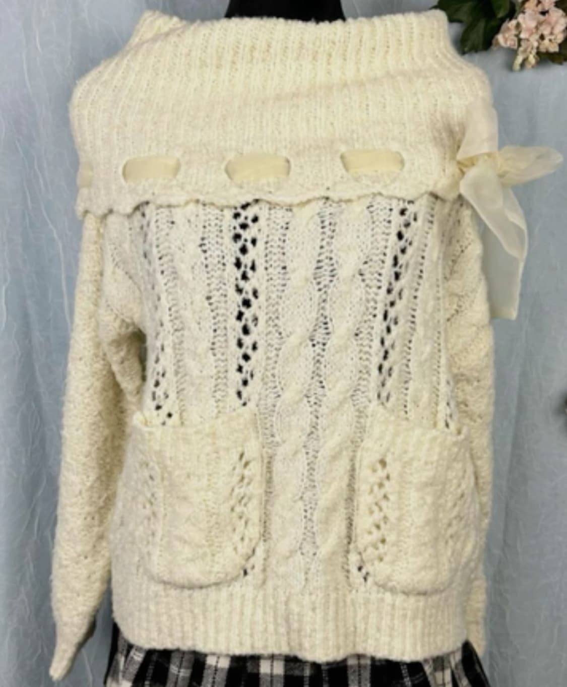 리즈리사 오프숄더 니트 상품이미지1