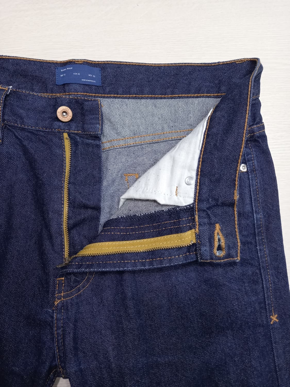 34 ZARA MAN  975 스판 슬림일자 진청 34-532 상품이미지7