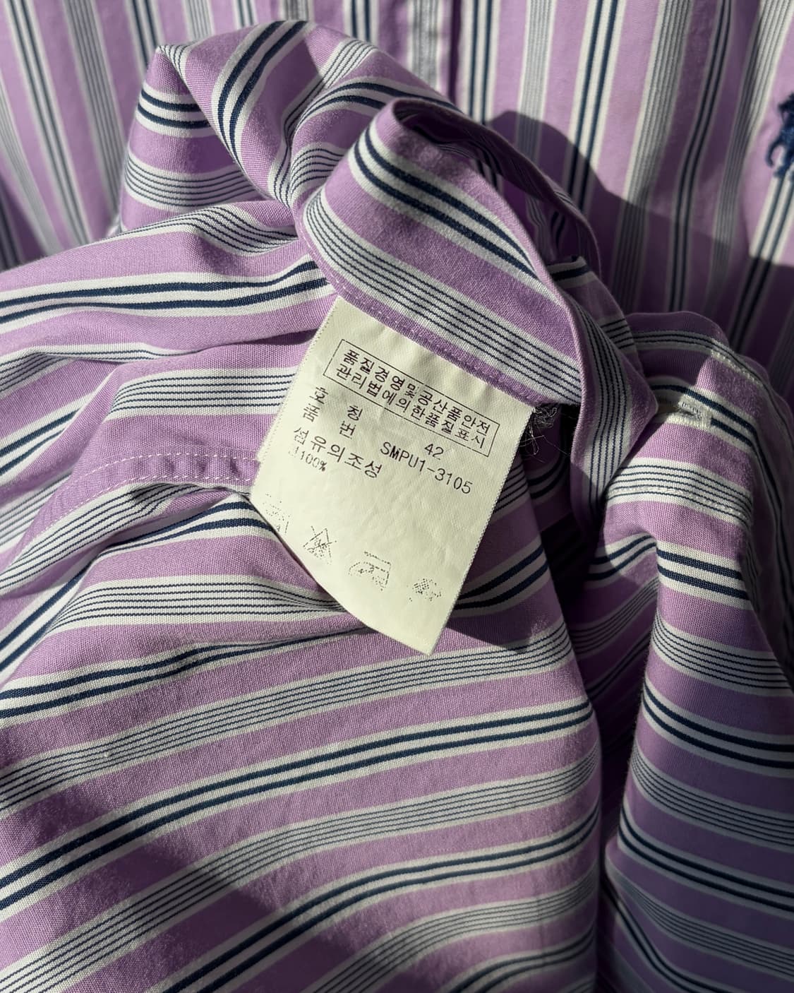 [L]폴로 랄프로렌 포플린 스트라이프 반팔 셔츠 상품이미지8