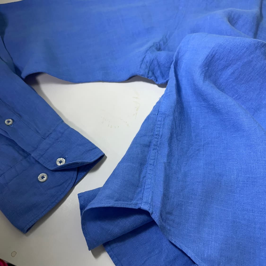 XXL 110 마시모두띠 스카이블루 린넨100% 린넨셔츠 상품이미지4