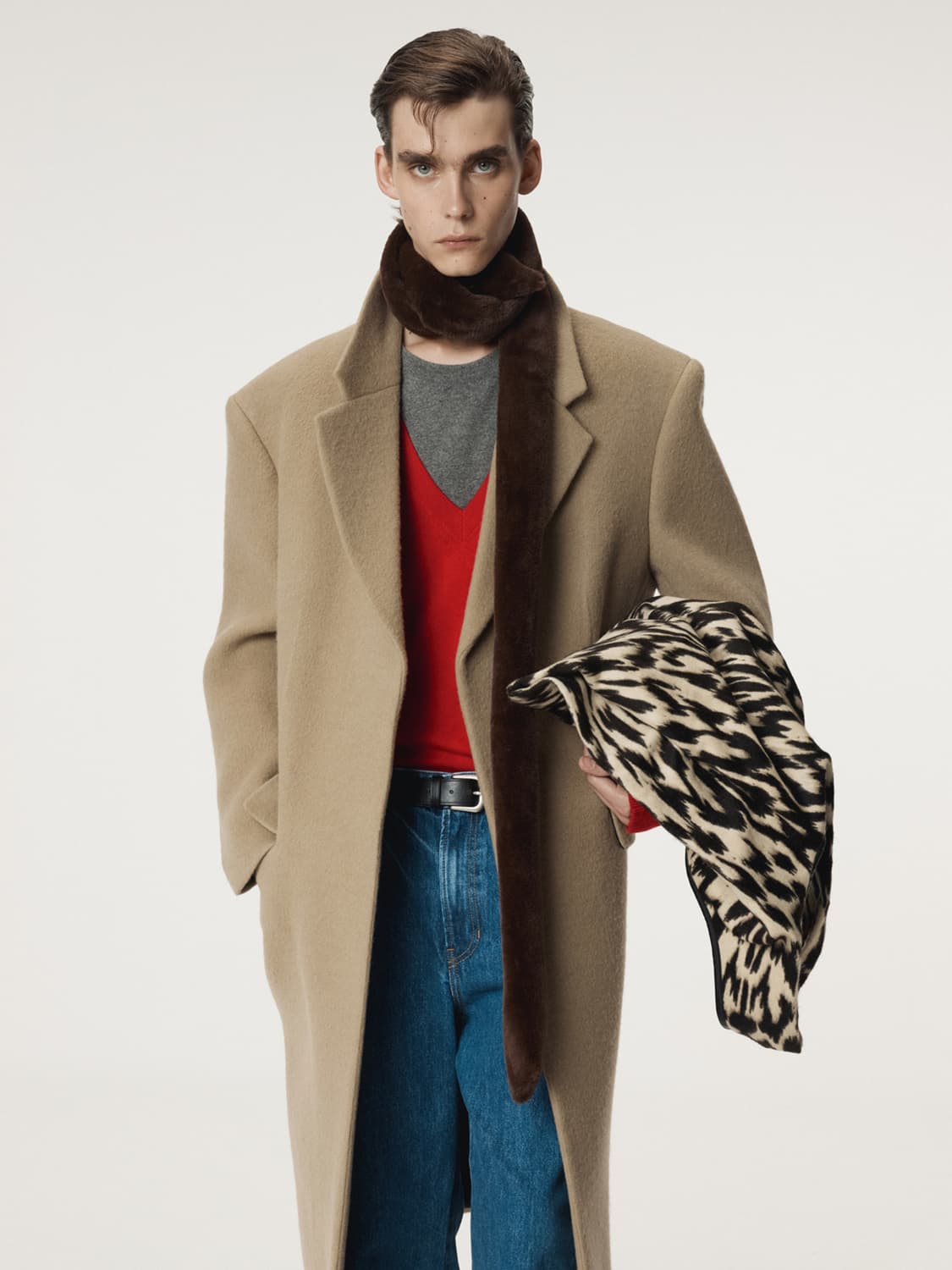 렉토 25FW 헤어리 울 싱글 코트 상품이미지1