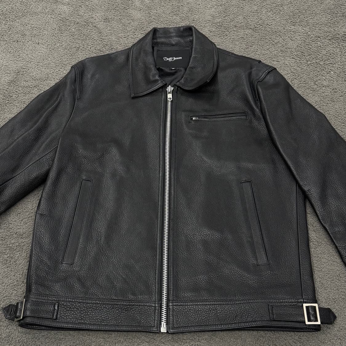 [정품/M] Doff Jason 도프제이슨 블랙 레더 자켓 상품이미지3