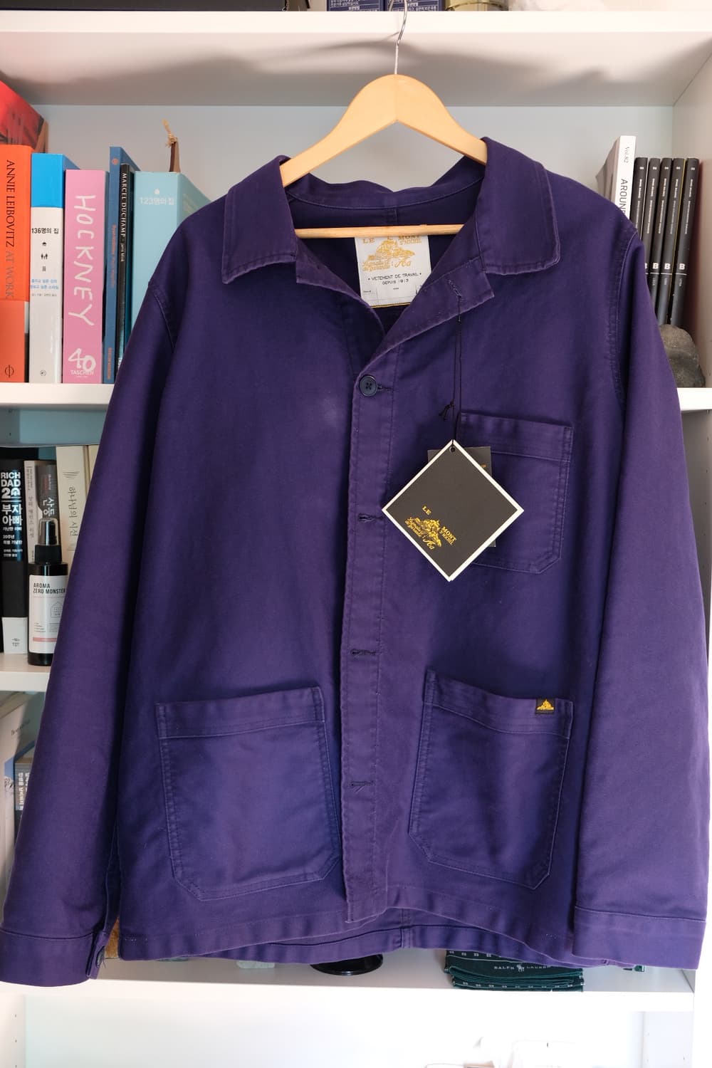 [판매] 르몽생미셸 몰스킨 워크자켓 블루 (50사이즈,거의새것) 상품이미지1