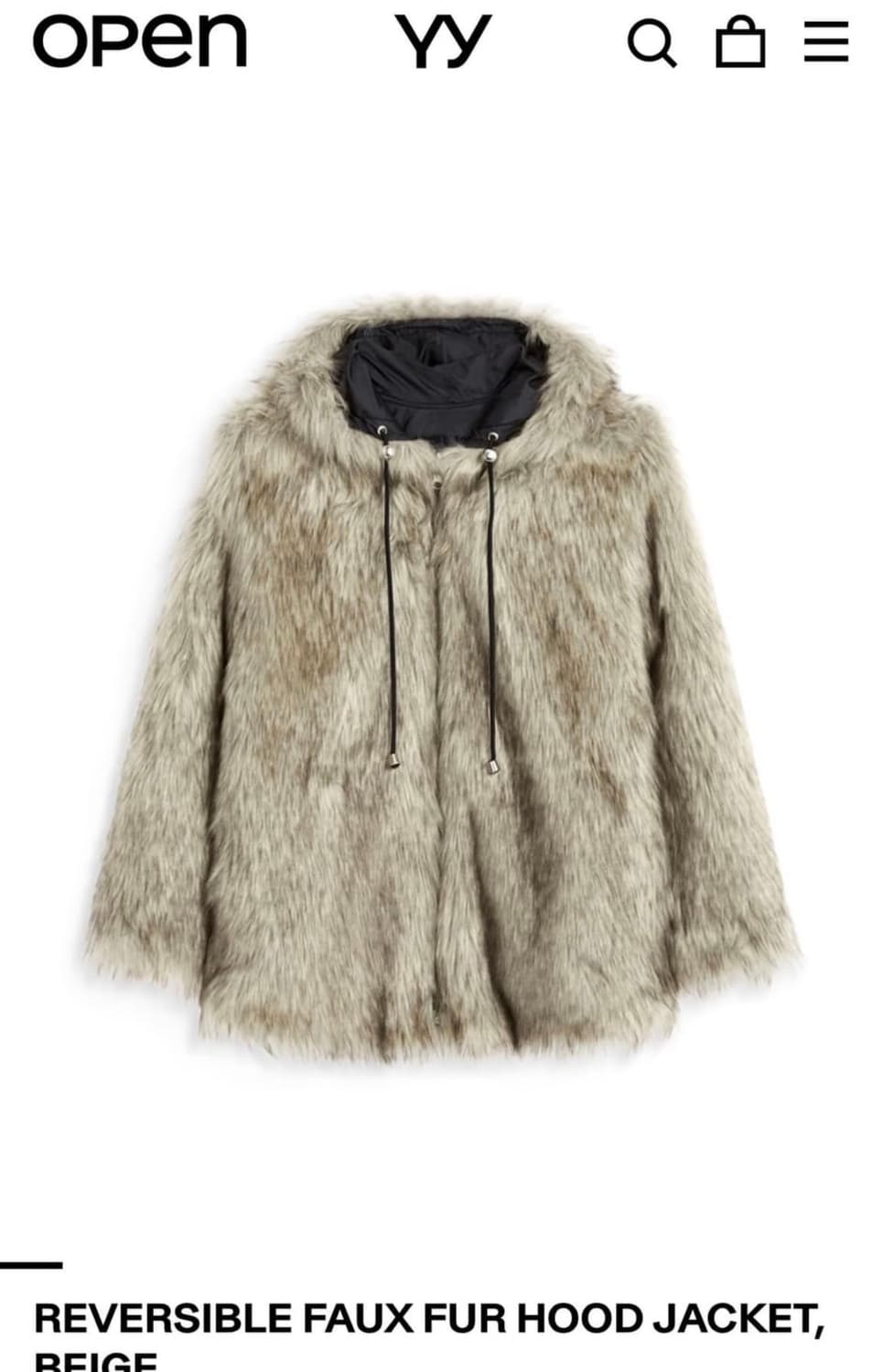 오픈 yy 퍼 후드집업 자켓 오픈와이와이 상품이미지3