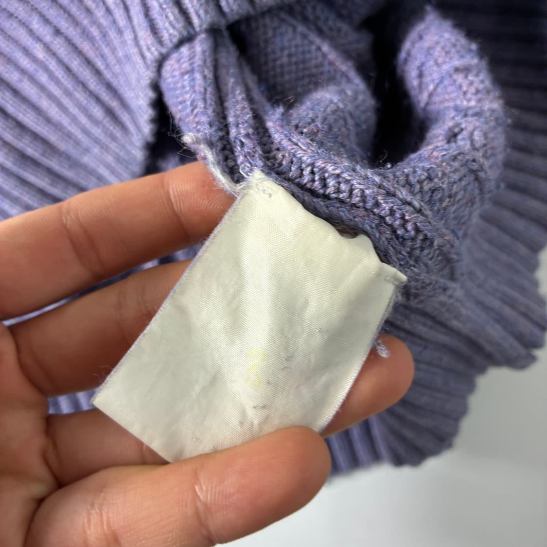 Polo  폴로 랄프로렌 자수 실크 라벤더 꽈배기 니트  상품이미지5