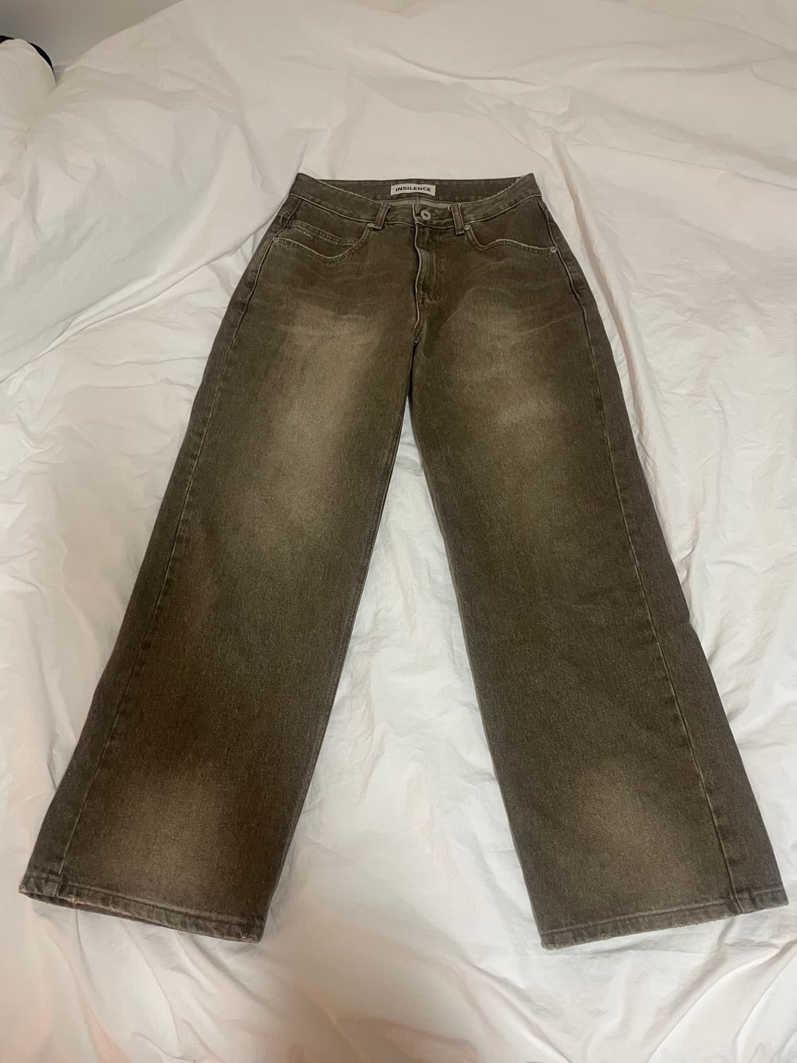 인사일런스 빈티지 와이드 데님 브라운 S 상품이미지7