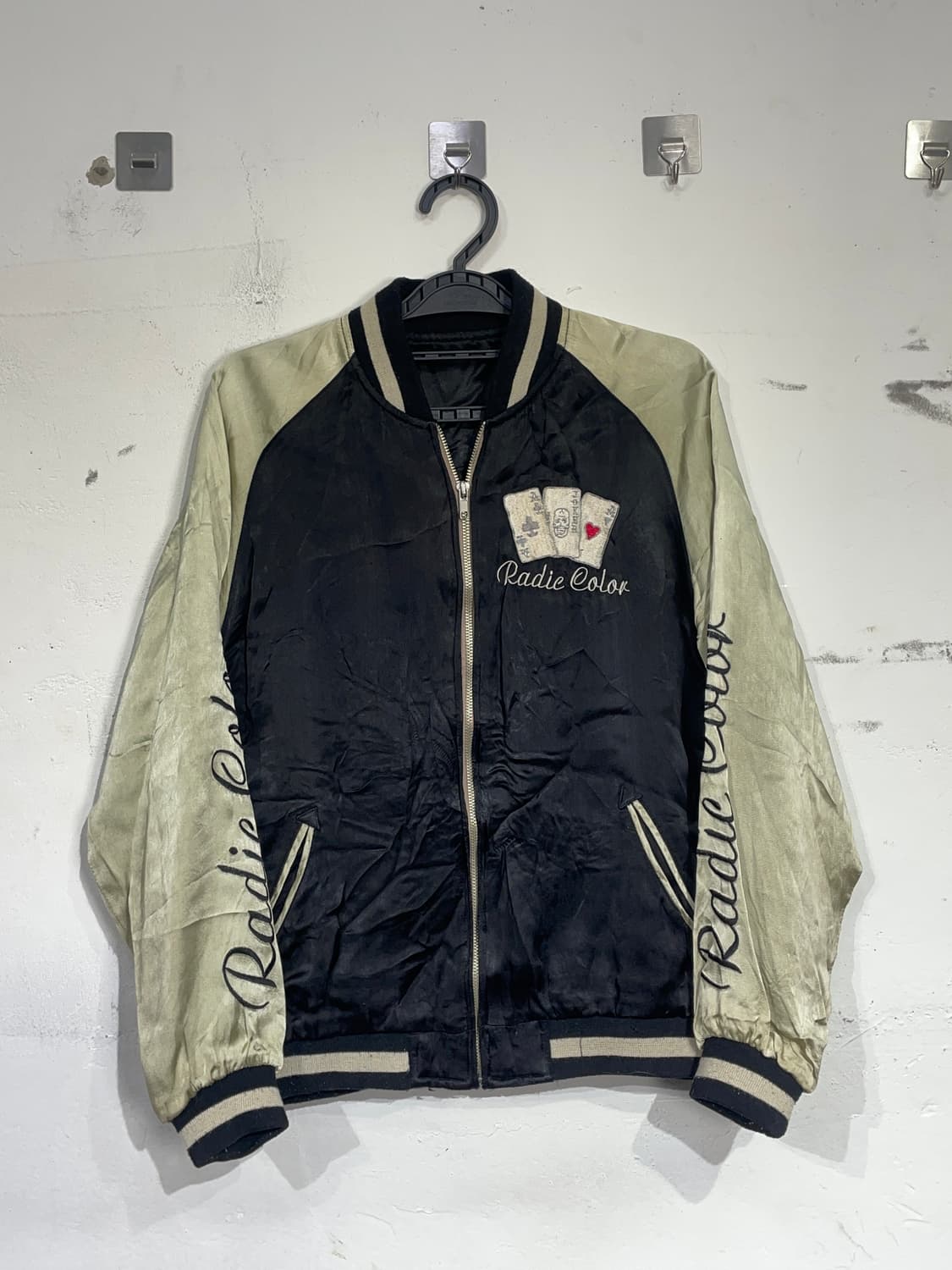 Jpn 일본 빈티지 오리엔탈 몽키 자수 스카잔 오버핏 스카쟌 M 상품이미지5