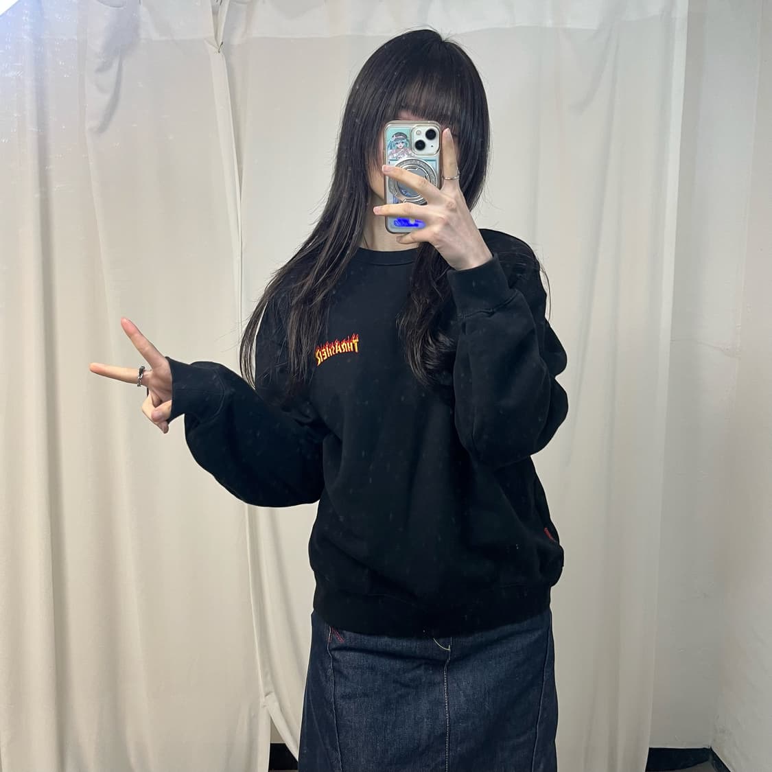 Thradher black sweatshirt 상품이미지2