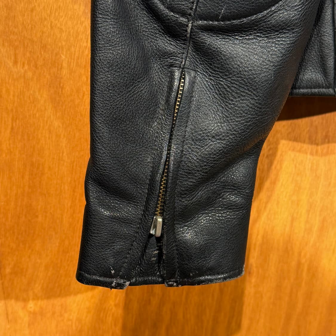 옐로우콘 헤비 카우레더 자켓 M 카페레이서 소가죽 상품이미지7