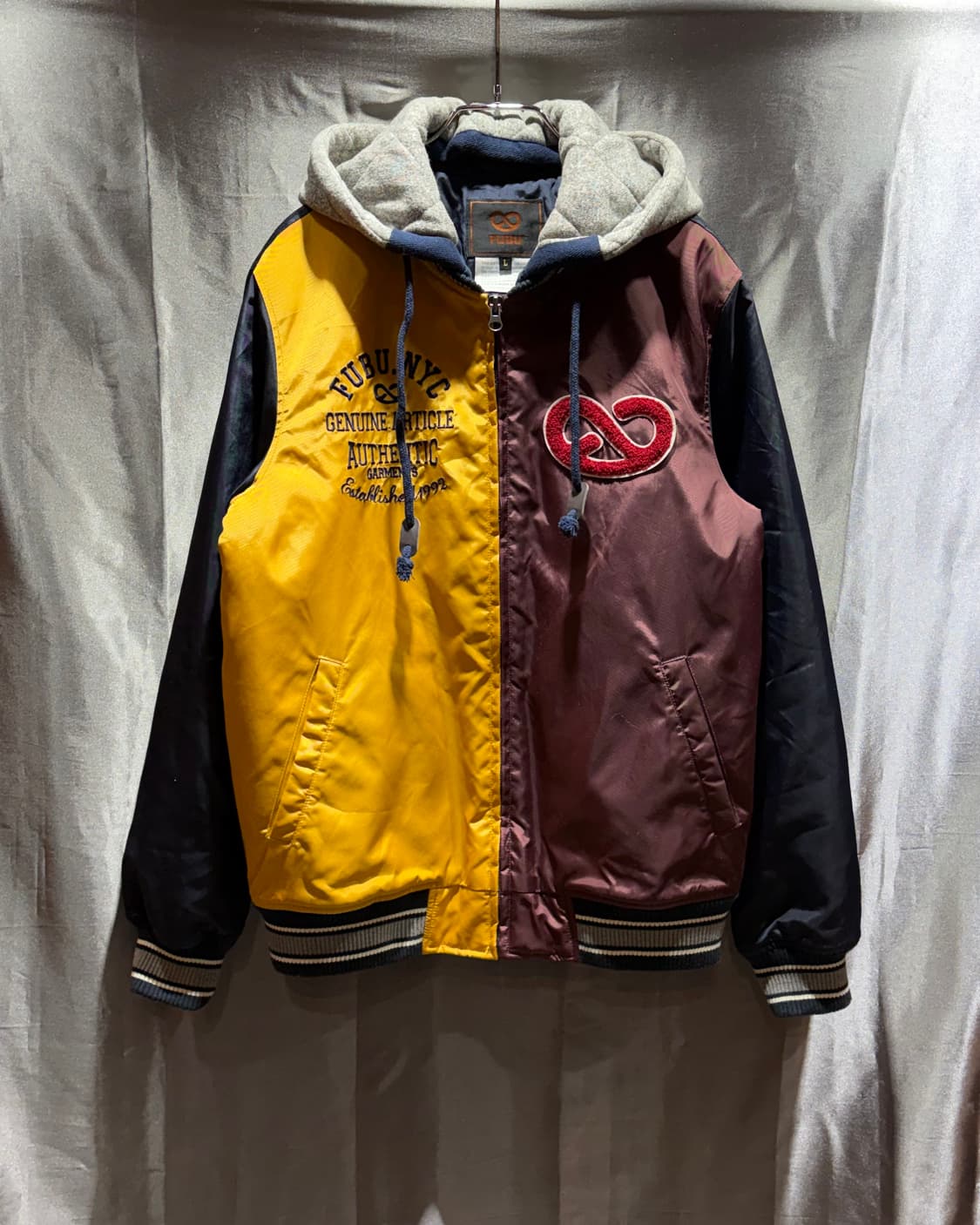 L FUBU 푸부 뉴욕시티 프레첼 나일론 후드 봄버 상품이미지2