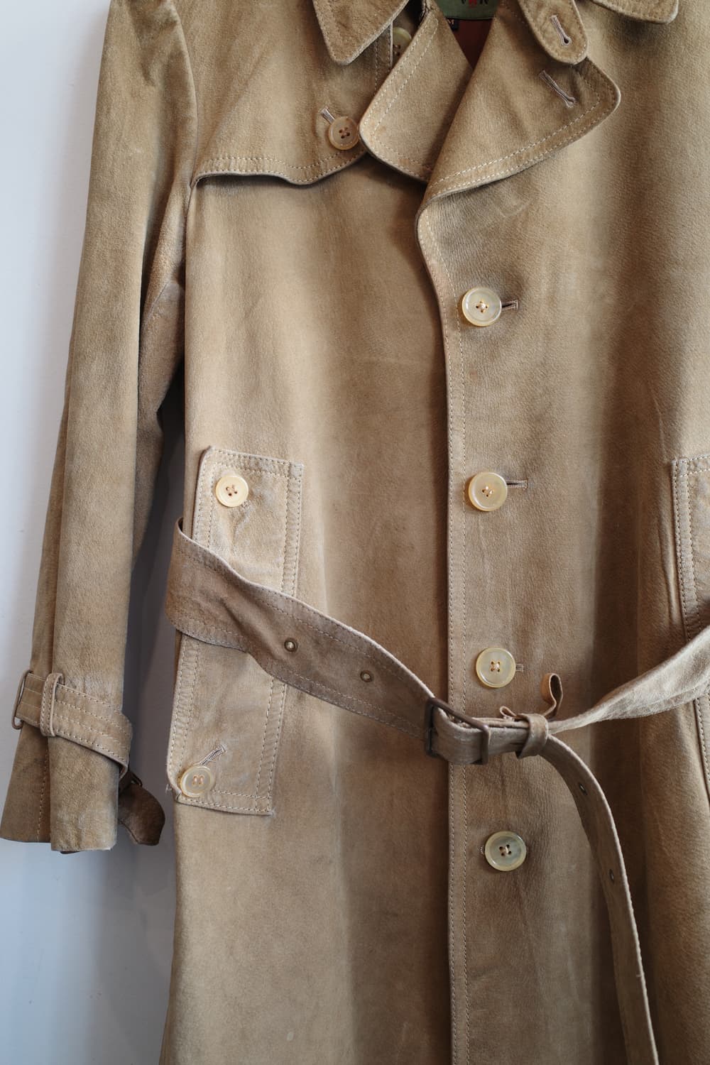 VAN JAC 반자켓 리얼레더 트렌치 코트  상품이미지4