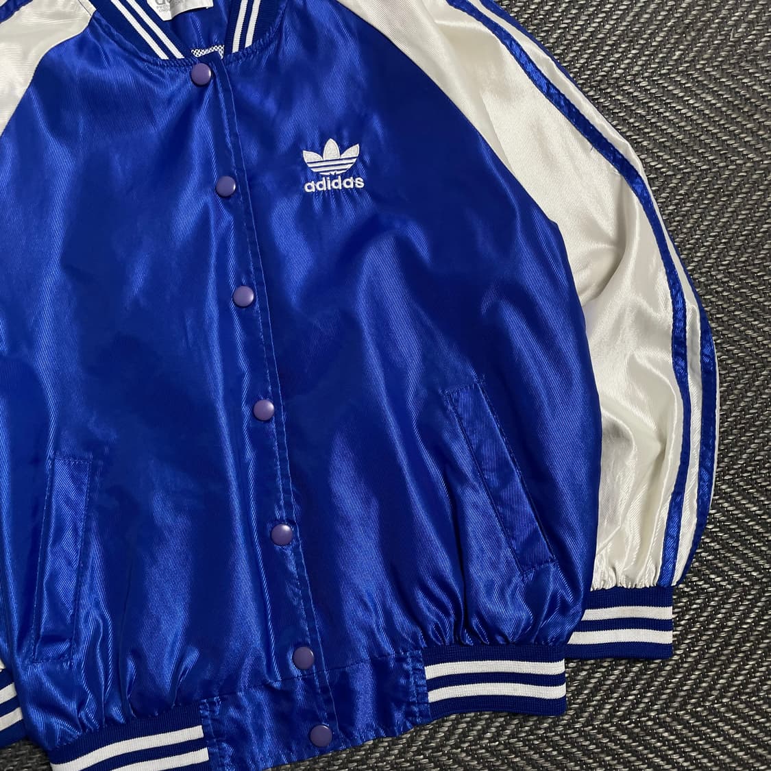 90s 아디다스 빅로고 바시티 트랙 블루종 자켓o 5337 상품이미지3