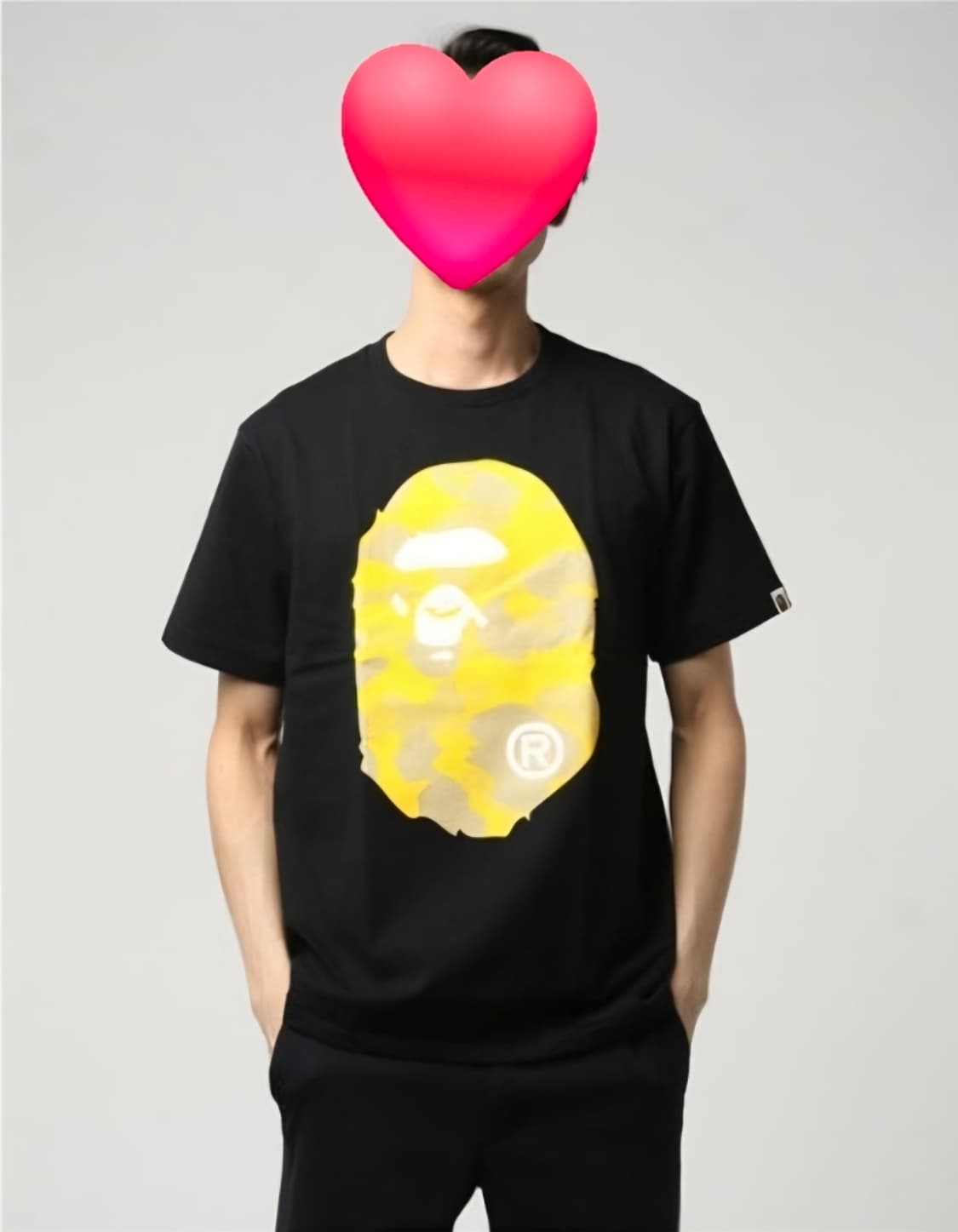 베이프 반팔티 슬림105 카모 빅 헤드 반팔티셔츠 MM73 상품이미지7