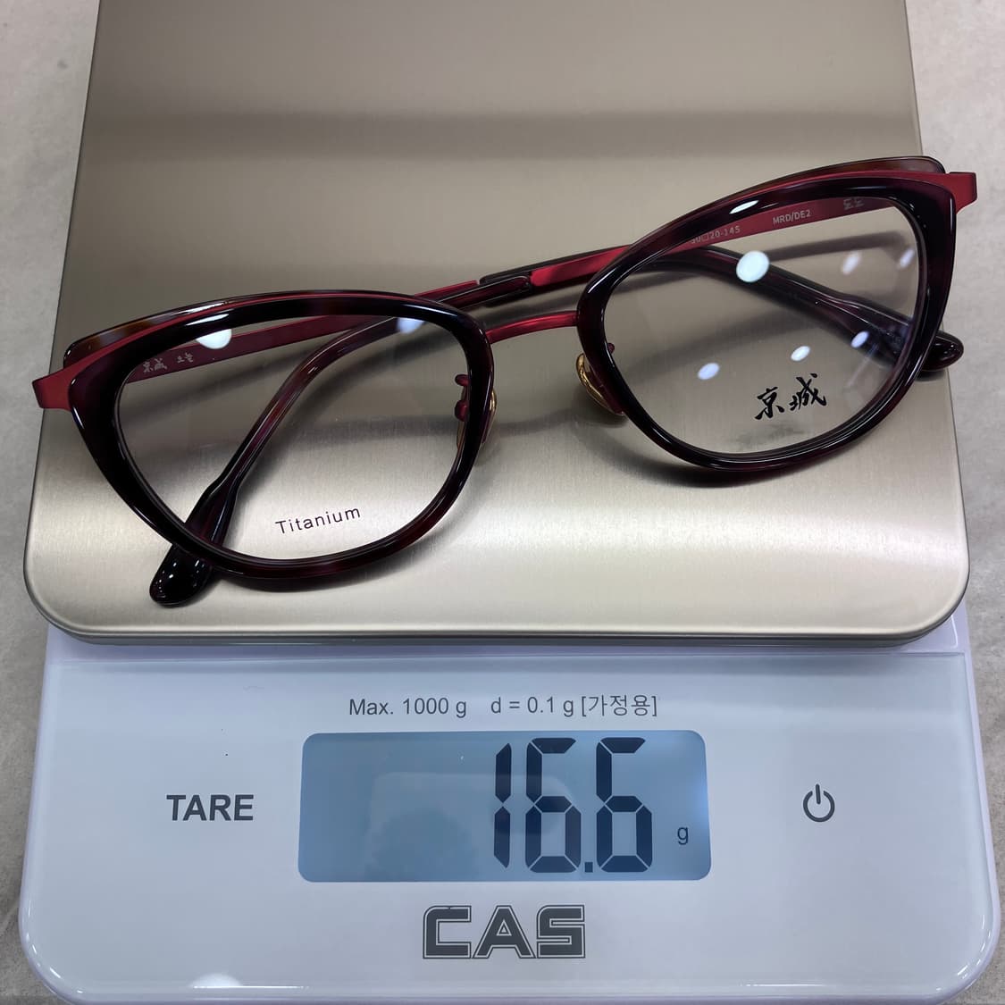 C28 경성 京城 오늘 레드 레오파드 솔텍스 캣아이 메탈 안경 상품이미지8