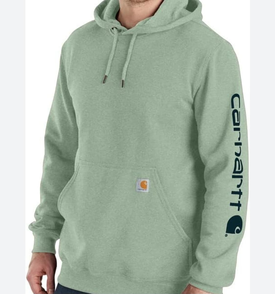 칼하트 뮤트 그린 기모 후드티셔츠(미착용) 상품이미지4
