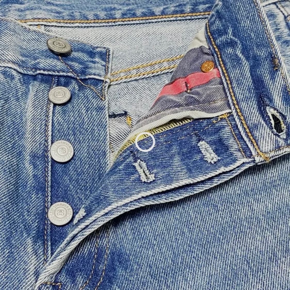 [정품] 스투시 x 리바이스 엠보스드 501 인디고 데님진 28(새제품) 상품이미지4