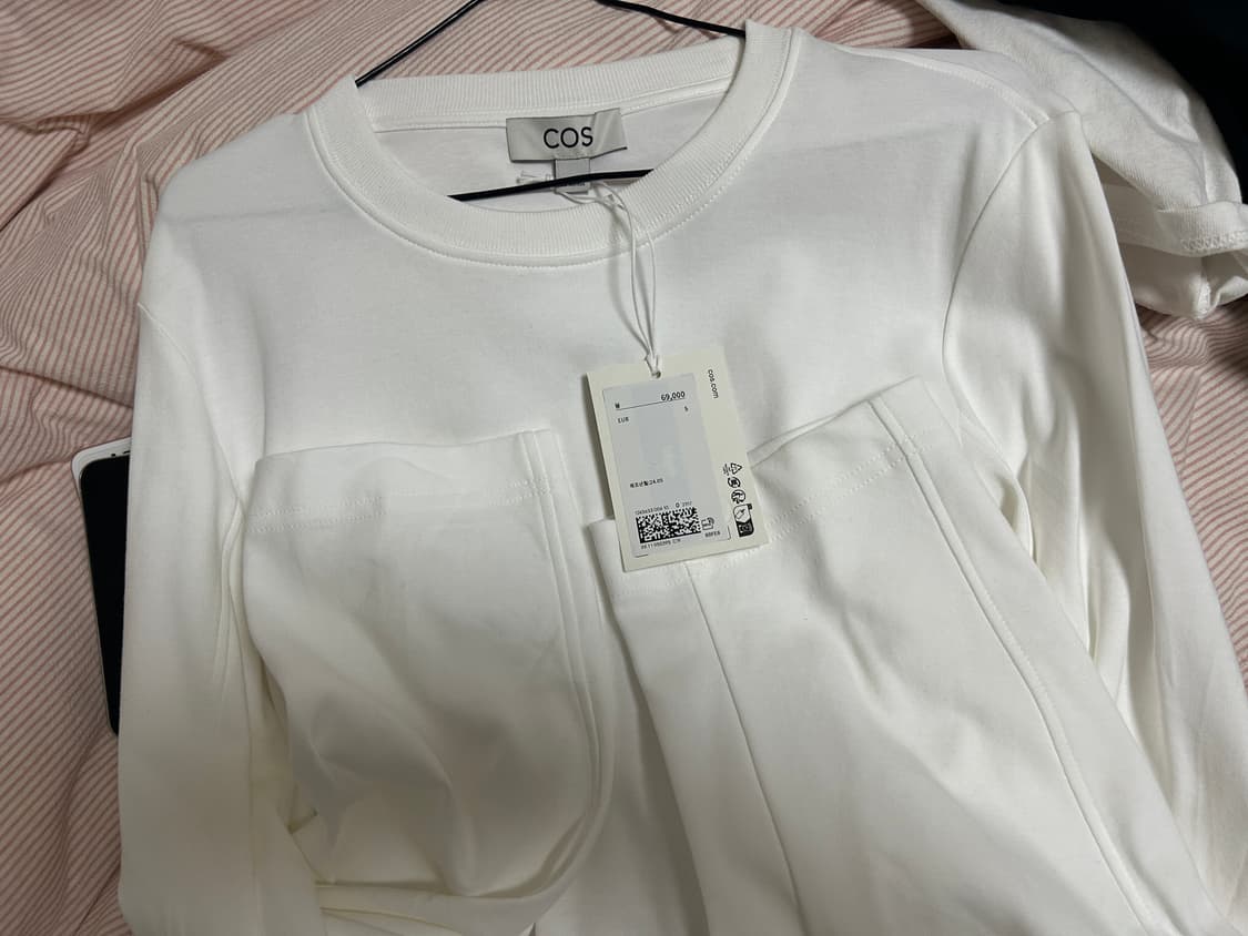 (새상품)코스 롱슬리브 화이트 상품이미지1