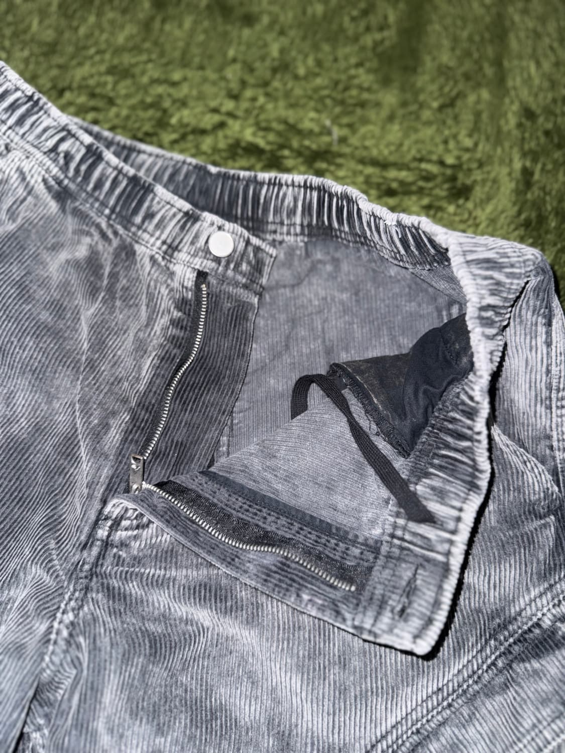 [L] 조던 플라이트 시카고 워시드 코듀로이 팬츠 블랙 그레이 상품이미지3