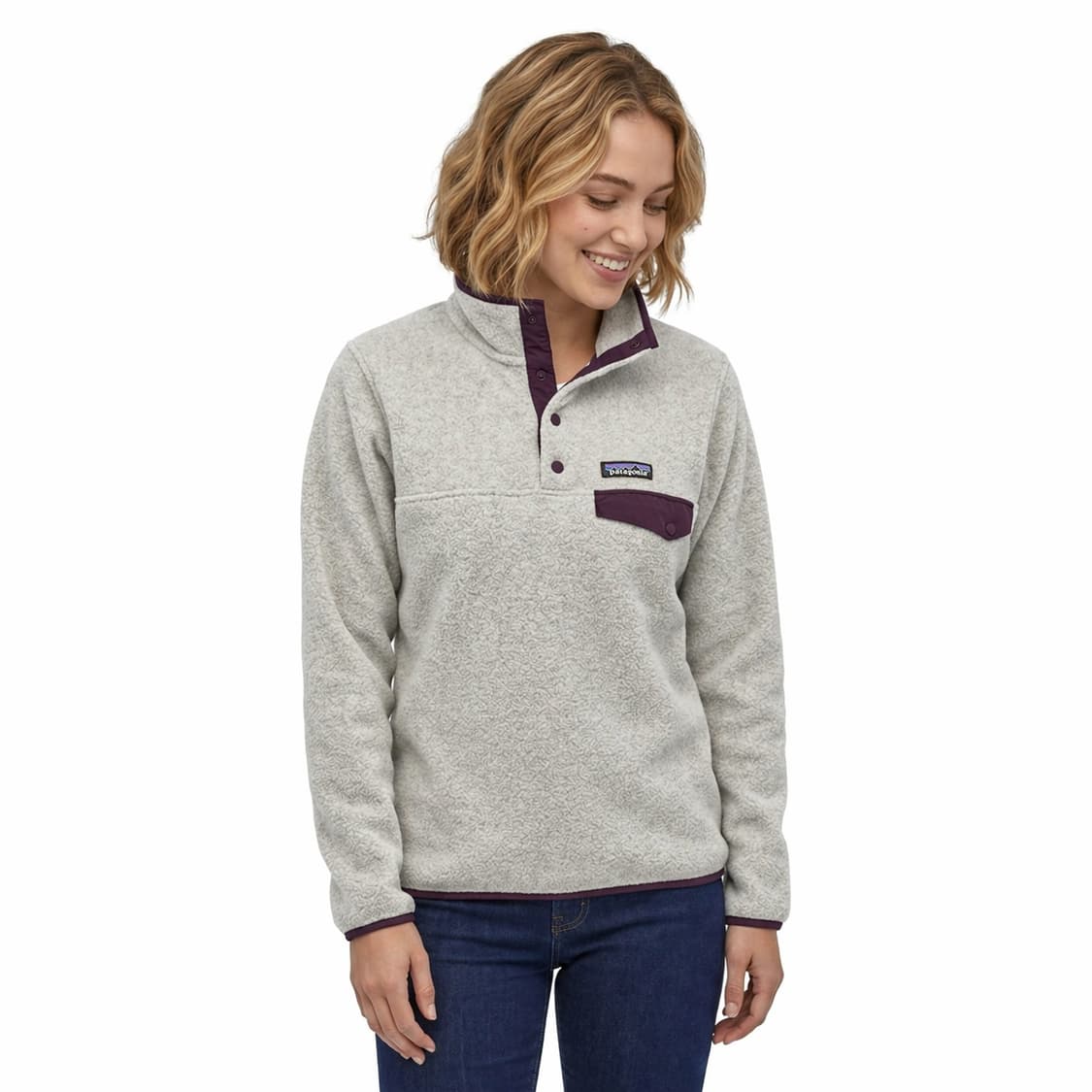 파타고니아 여성 신칠라 풀오버 오트밀 딥 플럼 색상 M 상품이미지1