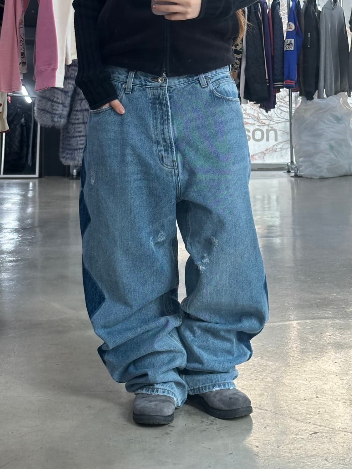 예스아이씨 롬버스 워시드 데님팬츠 상품이미지3