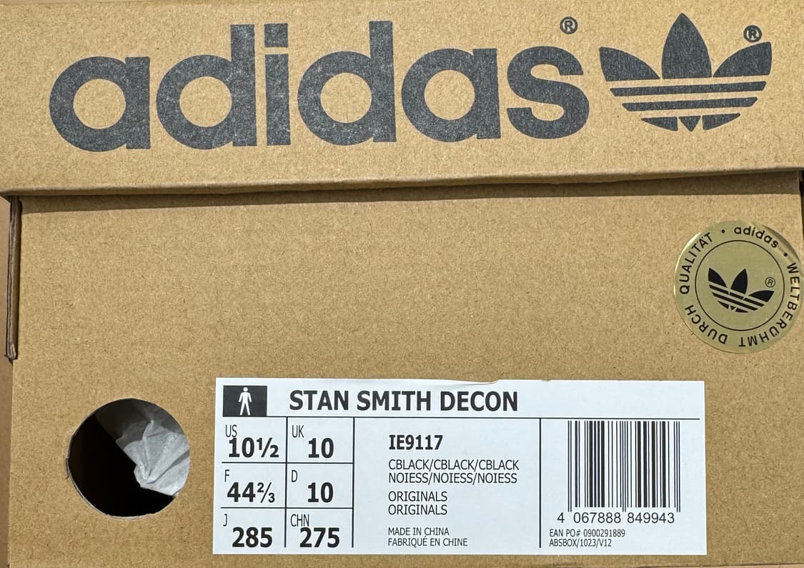 스탠 스미스 데콘 올블랙 IE9117 상품이미지3